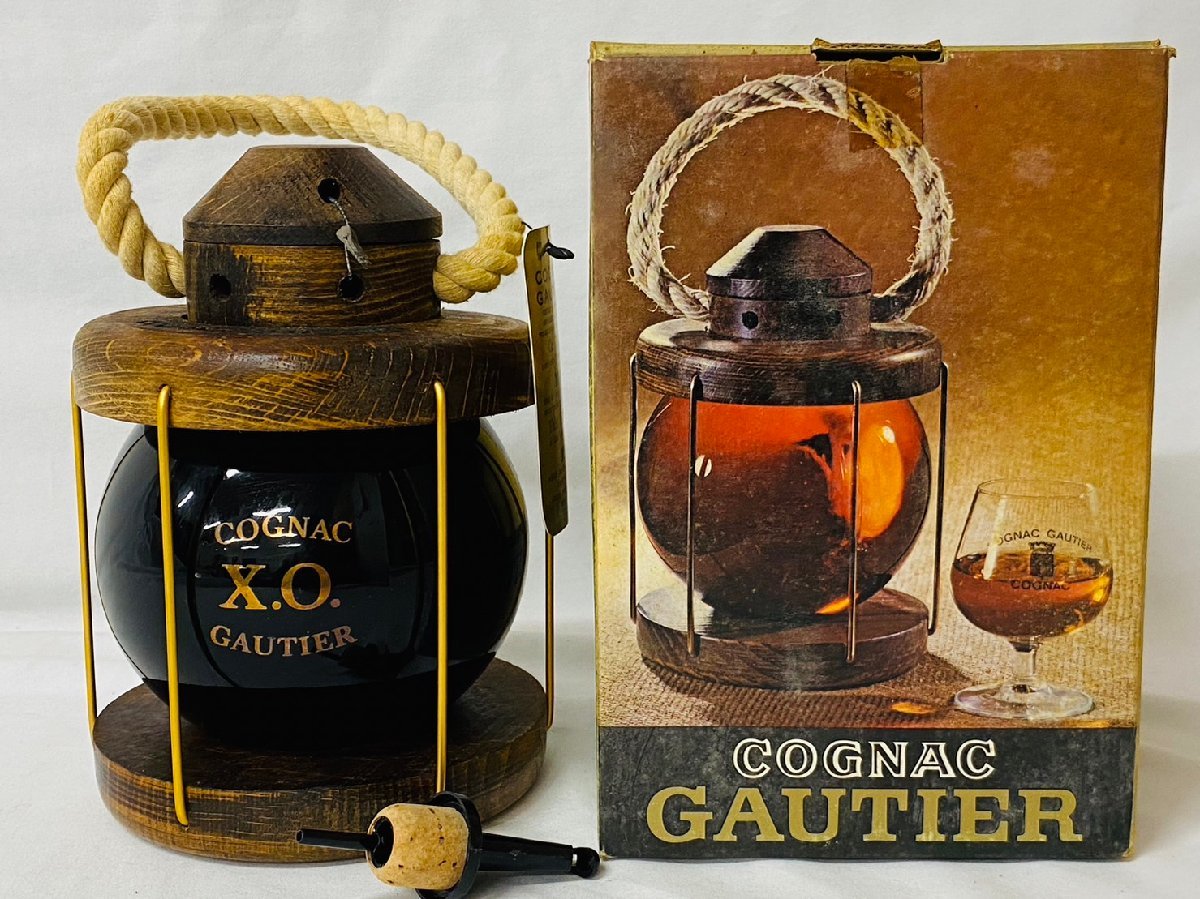 ☆未開栓☆古酒 COGNAC XO GAUTIER ゴーティエ ランタン型ボトル 700ml 40°