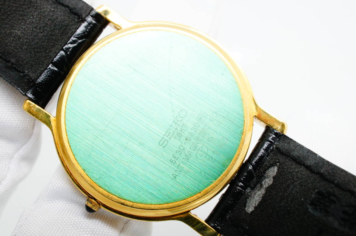 B109○作動良好 箱付 SEIKO DOLCE セイコー ドルチェ 18KT 金無垢時計