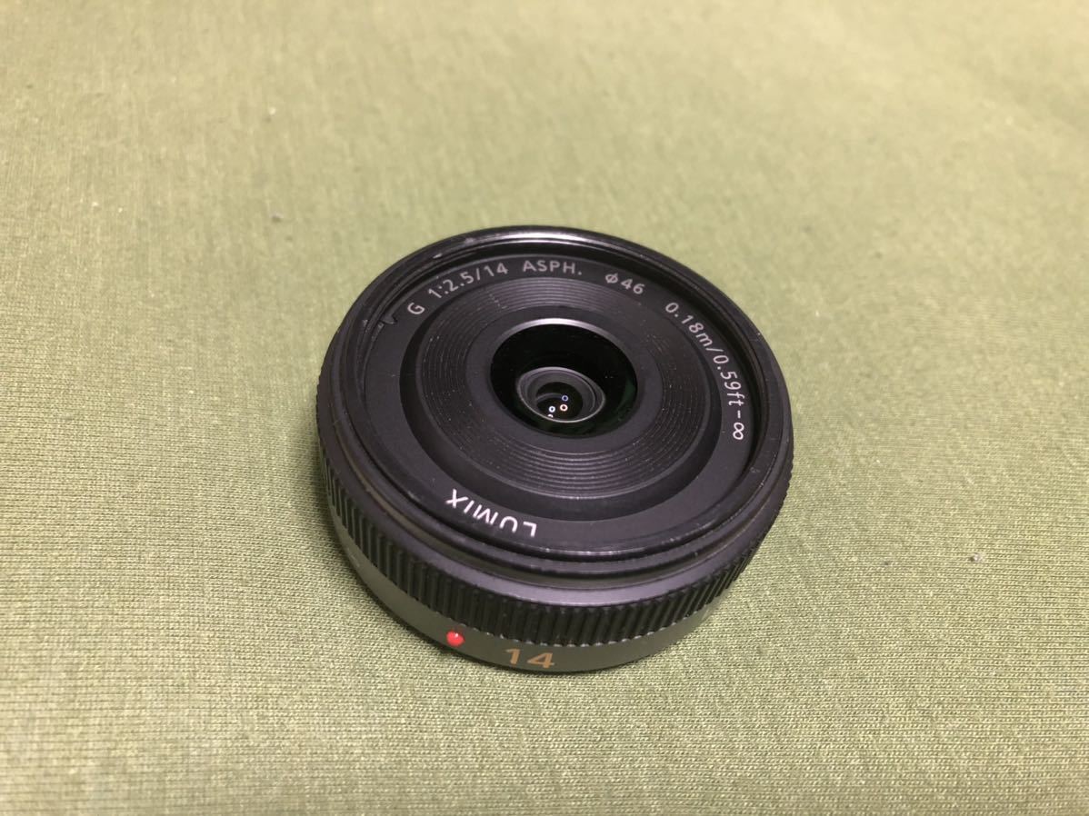 パナソニック 単焦点レンズ LUMIX G 14mm/F2.5 ASPH. H-H014 銀 動作確認済 美品！