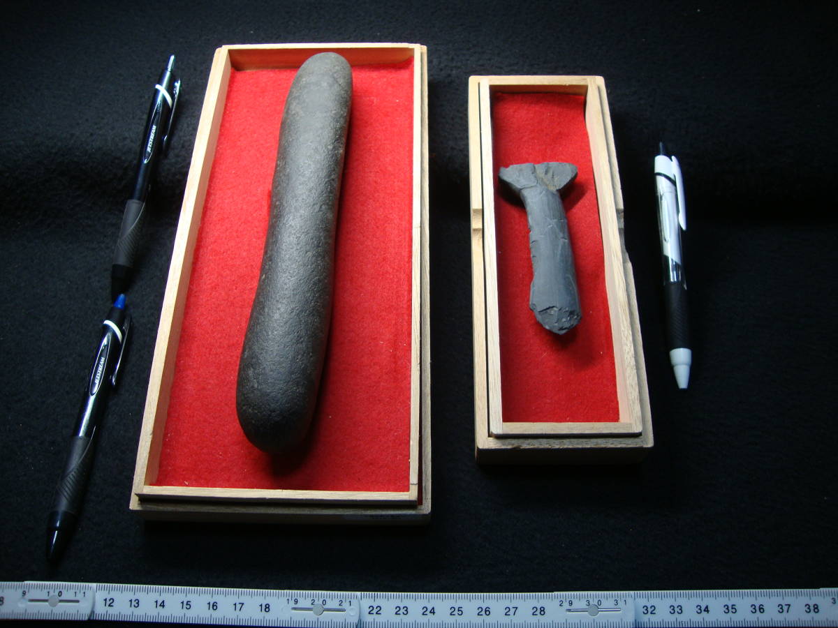 【極希少 初出し】古墳期 古玉製 特大型15.5cm 石棒状祭祀具 神聖呪具 ⑤ 日向洞窟 自然の力を信じ呪術に生きた縄文人の精神 ＜ 希少・呪術用