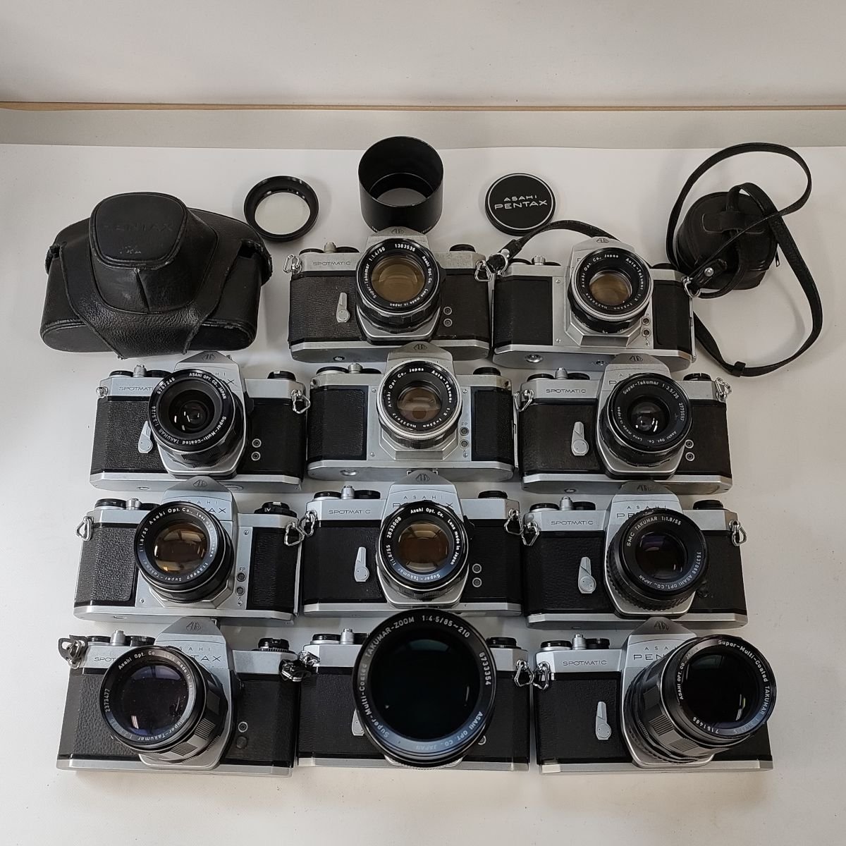 Pentax M42マウント SP ， SV ， S2 ， ESⅡ + 3.5/35 ， 1.8/55 ， 2/55 ， 3.5/135 他 一眼レフ 11点セット まとめ ●ジャンク品 [5851TMC]
