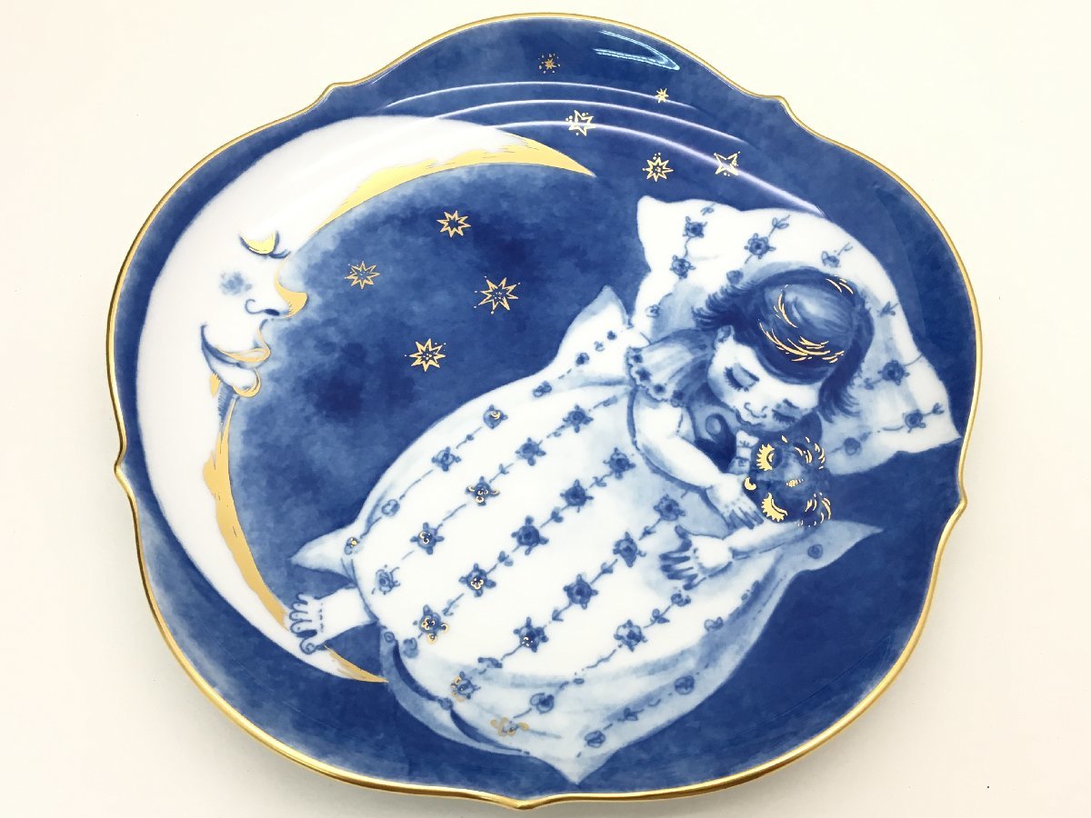 美品 マイセン メモリアルプレート 2003年 眠れ良い子よ 箱付き 陶器