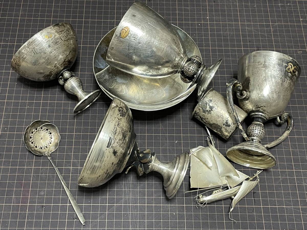 銀杯 盃 造幣局製 SILVER シルバー 変色あり 約 93.6g【009】 【公式通販】