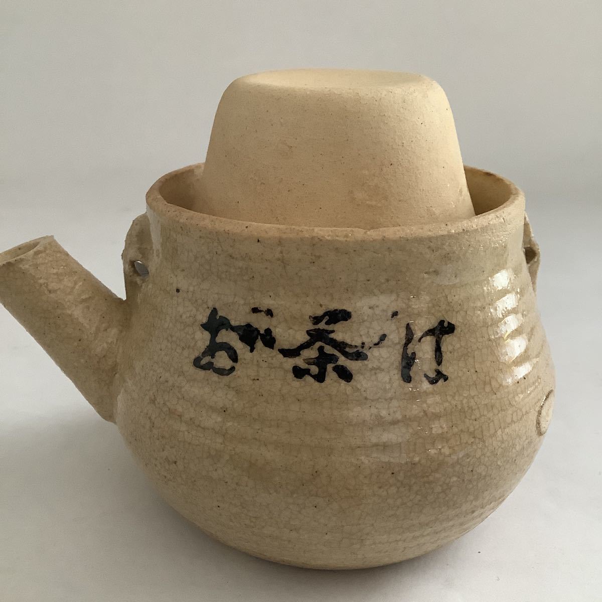 8.汽車土瓶 駅弁のお茶 静岡 急須型 陶器製 昭和33年 お茶は静岡(鉄道