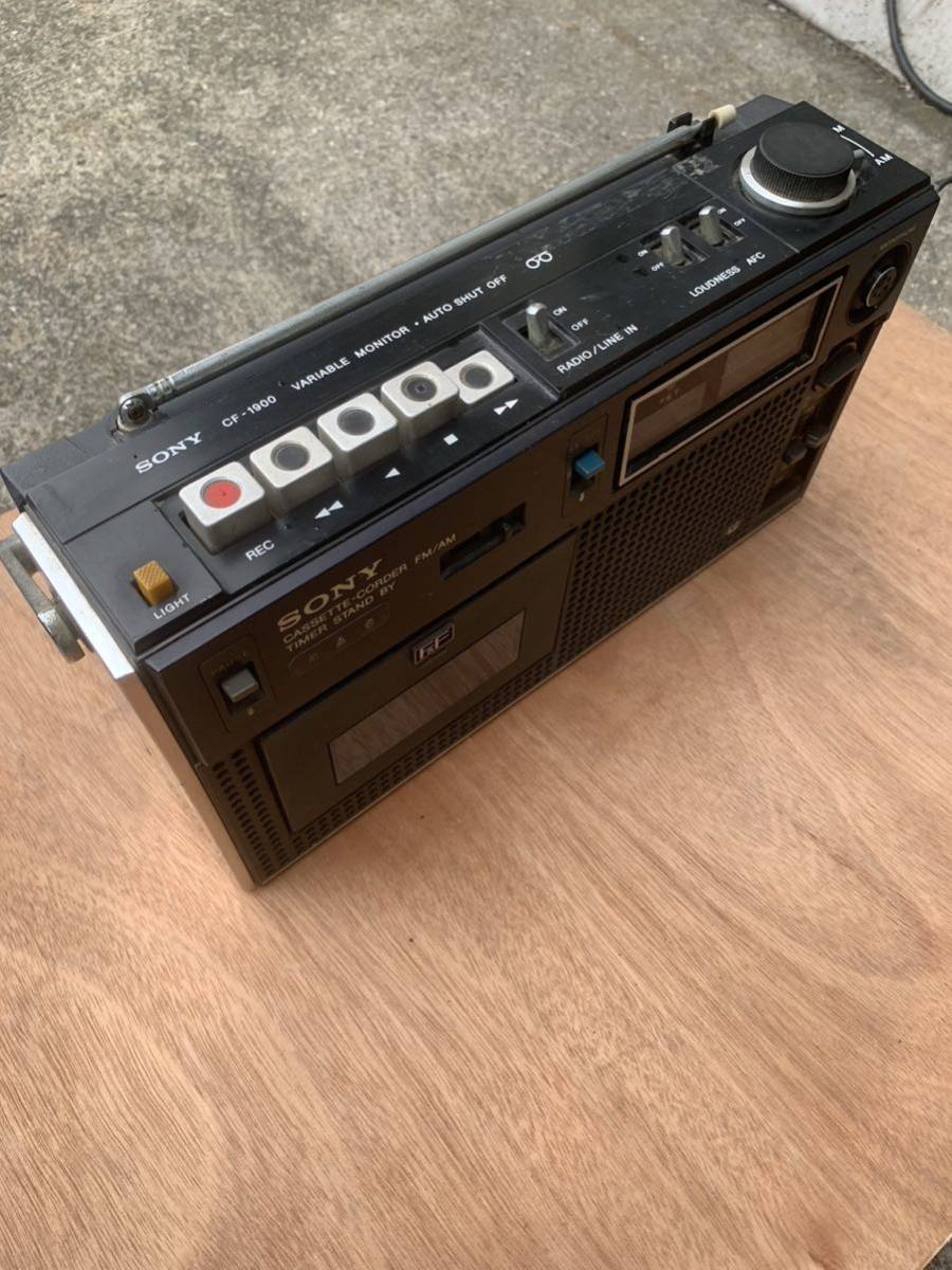 SONY ソニー CF-1900 当時物 CASSETTE-CORDER 2BANDS TIMER STAND BY