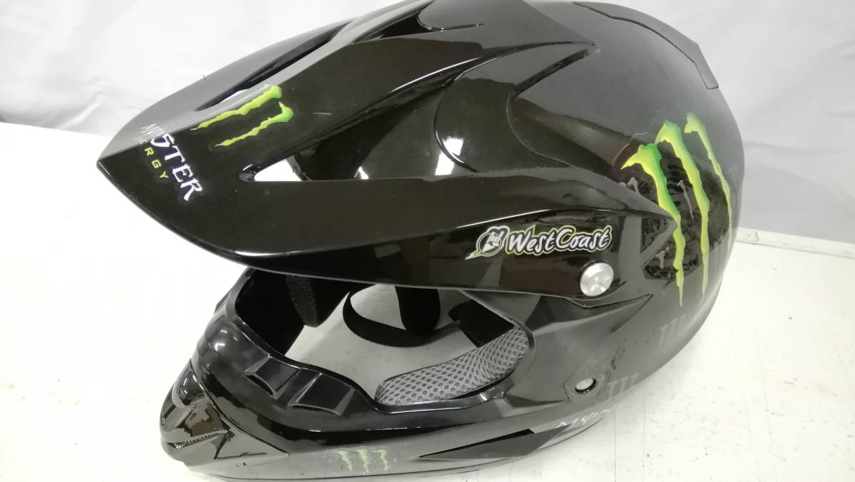 58 ジャンク品 DOT モンスターエナジー ヘルメット XL 品 140(ヘルメット)｜売買されたオークション情報、yahooの商品情報を