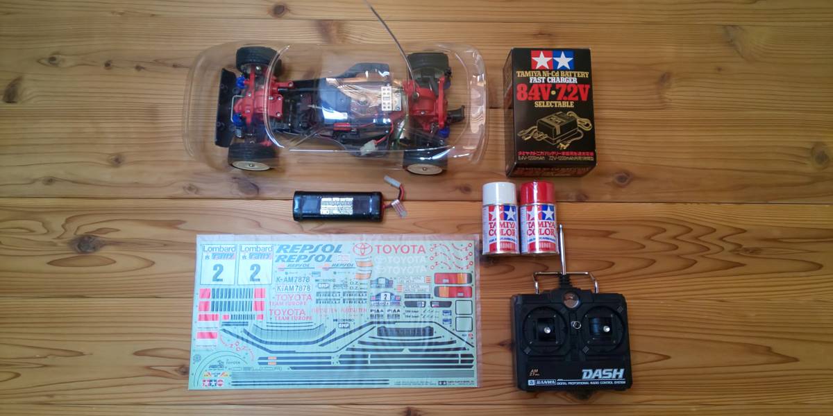 TAMIYA タミヤ セリカ TOYOTA CERICA GT-FOUR RALLY 1/10 四駆 4WD ラジコン / SANWA DASH プロポ / 急速充電器 / バッテリー 一式セット