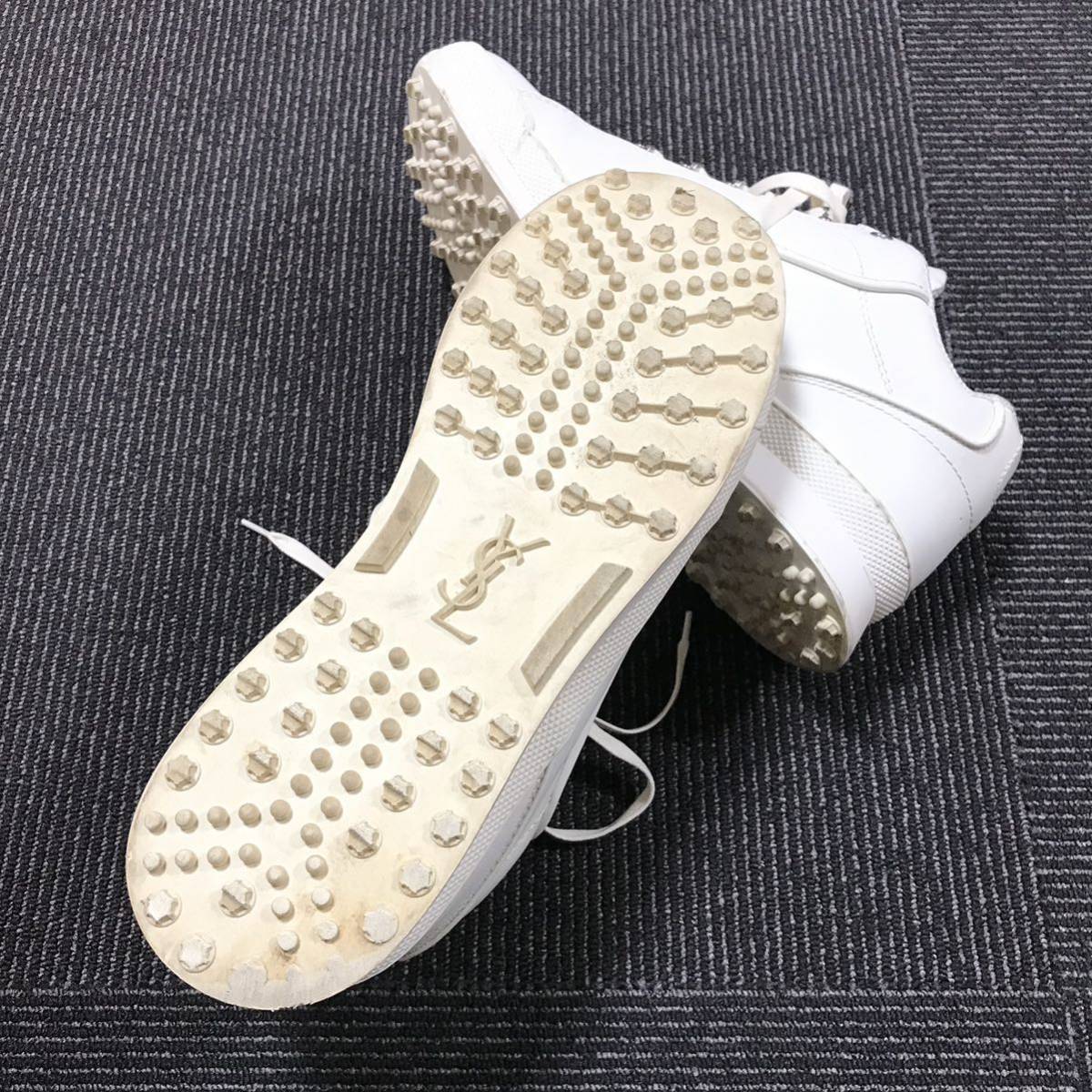 サンローランパリ】本物 SAINT LAURENT PARIS 靴 28cm 白 スニーカー 