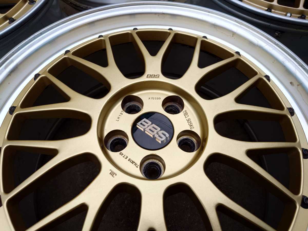 86 BRZ プリウス 鍛造 BBS LM GL-SLD ゴールド 18インチ 7.5J+49 LM137