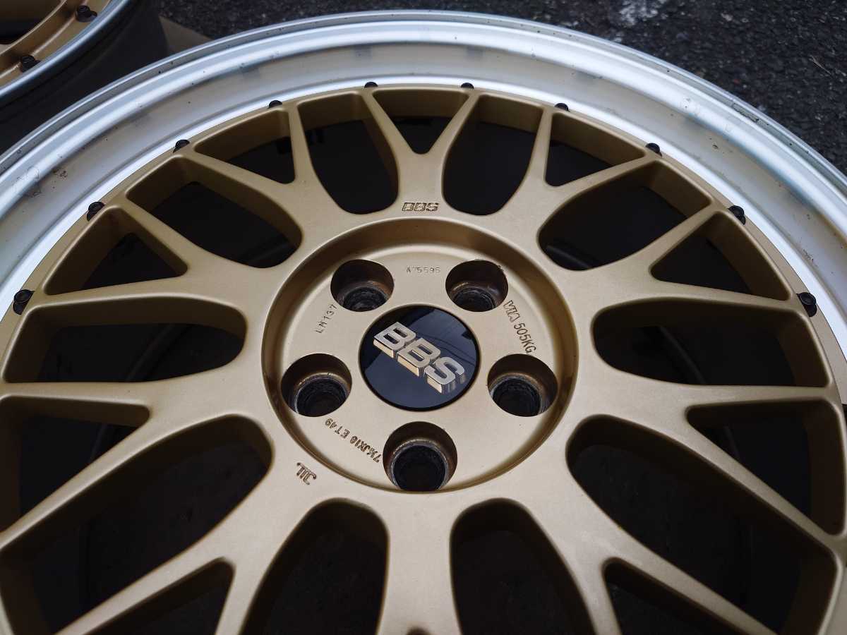 86 BRZ プリウス 鍛造 BBS LM GL-SLD ゴールド 18インチ 7.5J+49 LM137 
