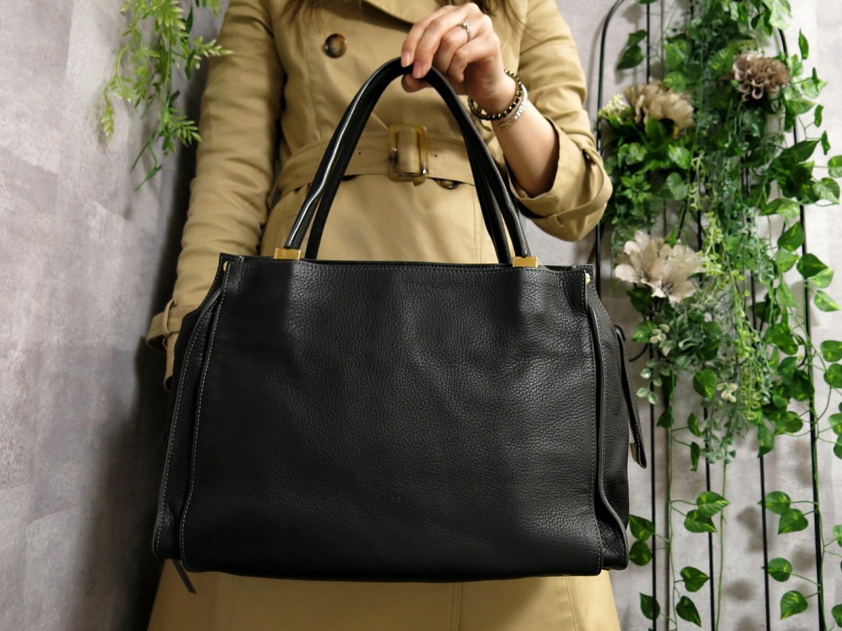 CHLOE Chloe(クロエ) グレインレザー製 SPINスモールトート クロエ 