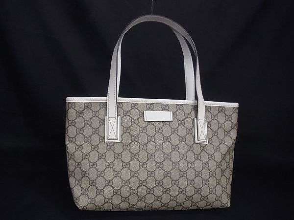 美品】グッチ ショルダーバッグ ホワイト スプリーム GG柄 PVC GUCCI 