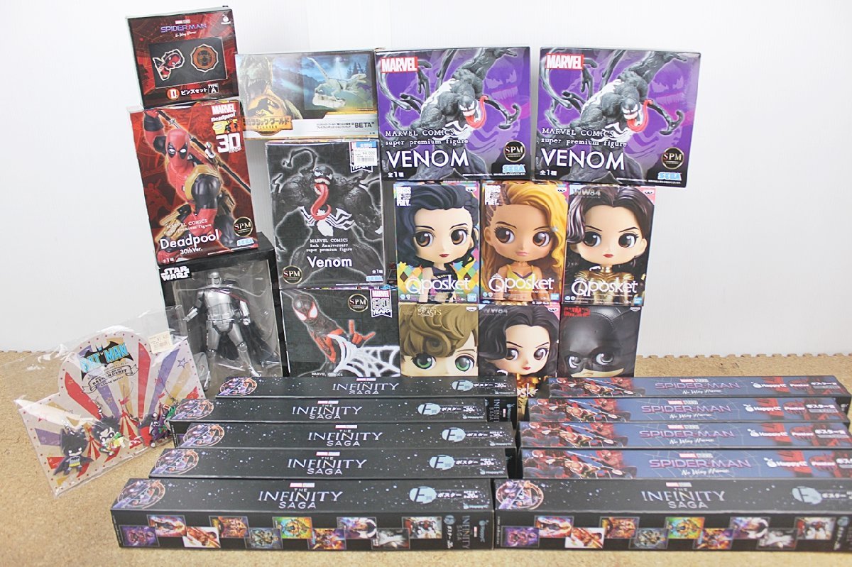 [BR-844] アメトイ 一番くじ・プライズフィギュア まとめ売り 開封未開封混在 ジャンク スパイダーマン/ヴェノム/スターウォーズ