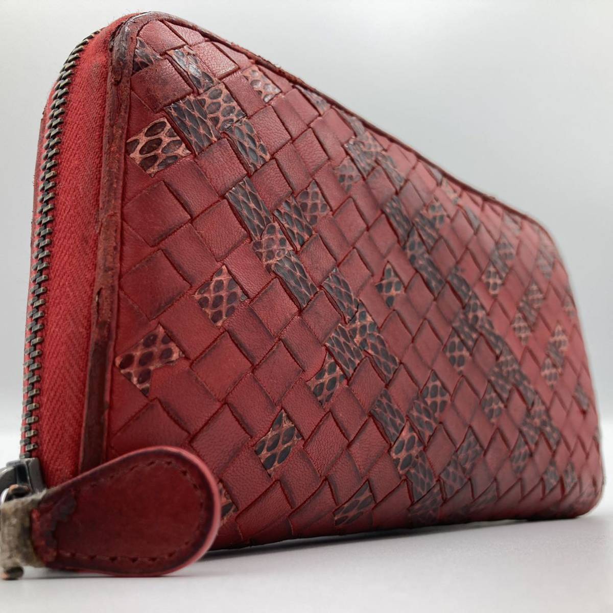 1円 【希少色×入手困難】 ボッテガヴェネタ BOTTEGAVENETA 長財布