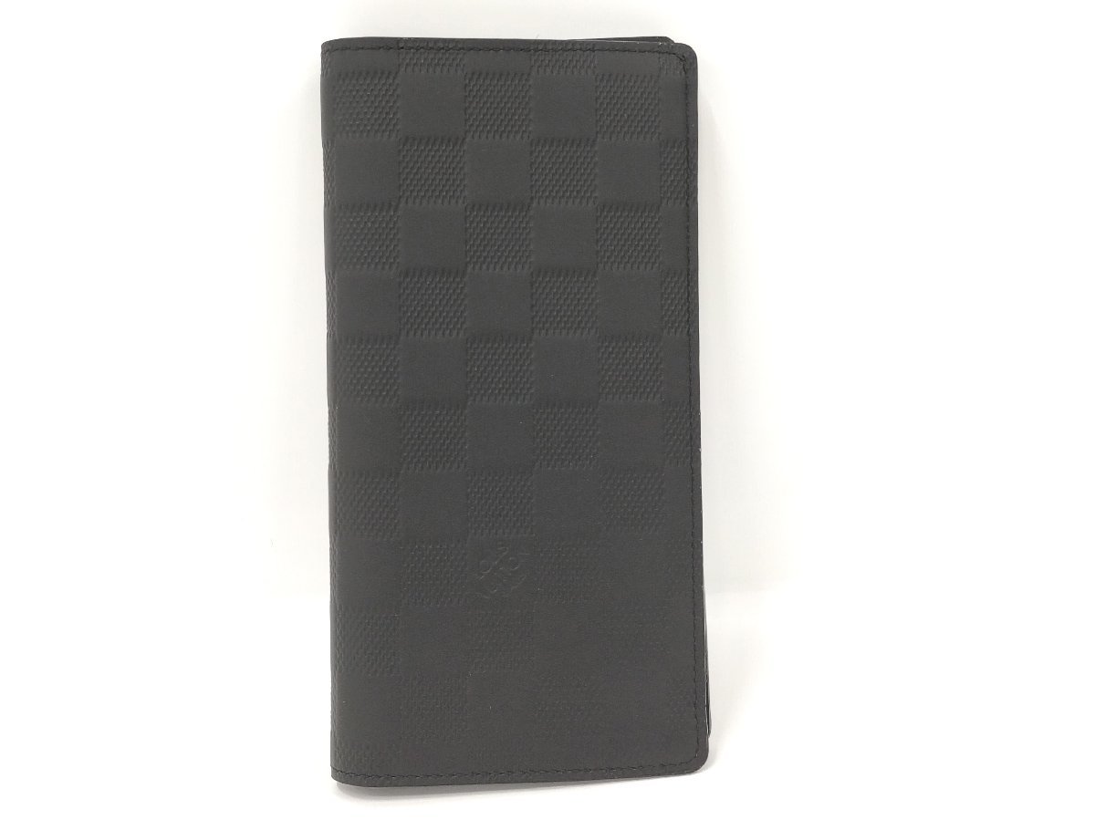 ●未使用 ルイヴィトン LOUIS VUITTON ポルトフォイユ ブラザ ダミエ アンフィニ 長財布 イニシャル入 N63010 [Jコレ] 5M