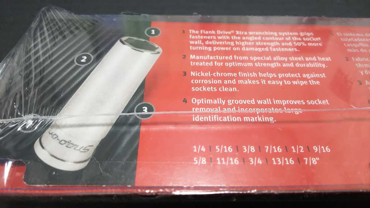 Snap-on 最新FDX 3/8ドライブ インチ対応 ディープソケット 検索→SR311 SP310 べビカマ サメカマ 427 SS Z28 GT500 マスタング エレノア 