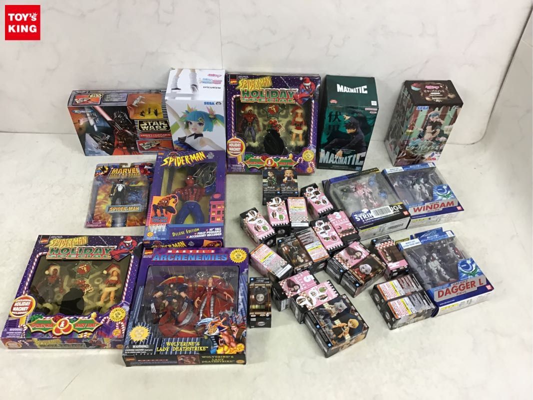 1円〜 同梱不可 ジャンク ワールドコレクタブルフィギュア等鬼滅の刃、ガンダム、スパイダーマン 他