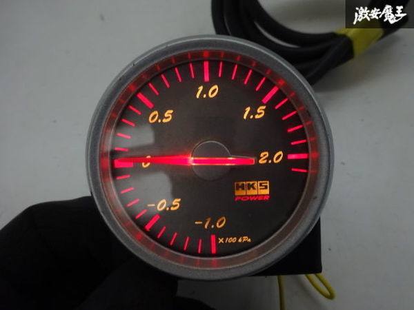 保証付 HKS 汎用品 ブースト計 ターボ計 60Φ 機械式 イルミ レッド 赤 イルミ点灯確認OK 追加メーター 即納 棚6-1-D ブースト計 HKS 機械式 YB3034 負圧計 ブースト計の通販