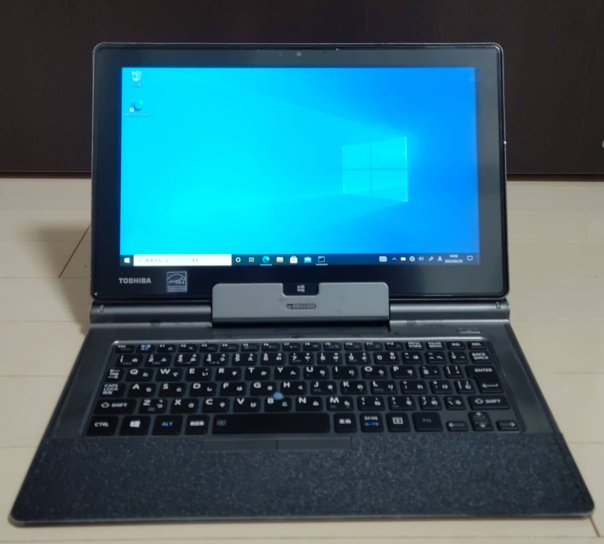 バッテリー良好 良品 東芝 dynabook V714/K WindowsタブレットPC SSD128GB キーボード ポータブルDVDドライブ 回復ドライブ(USB) セット_1