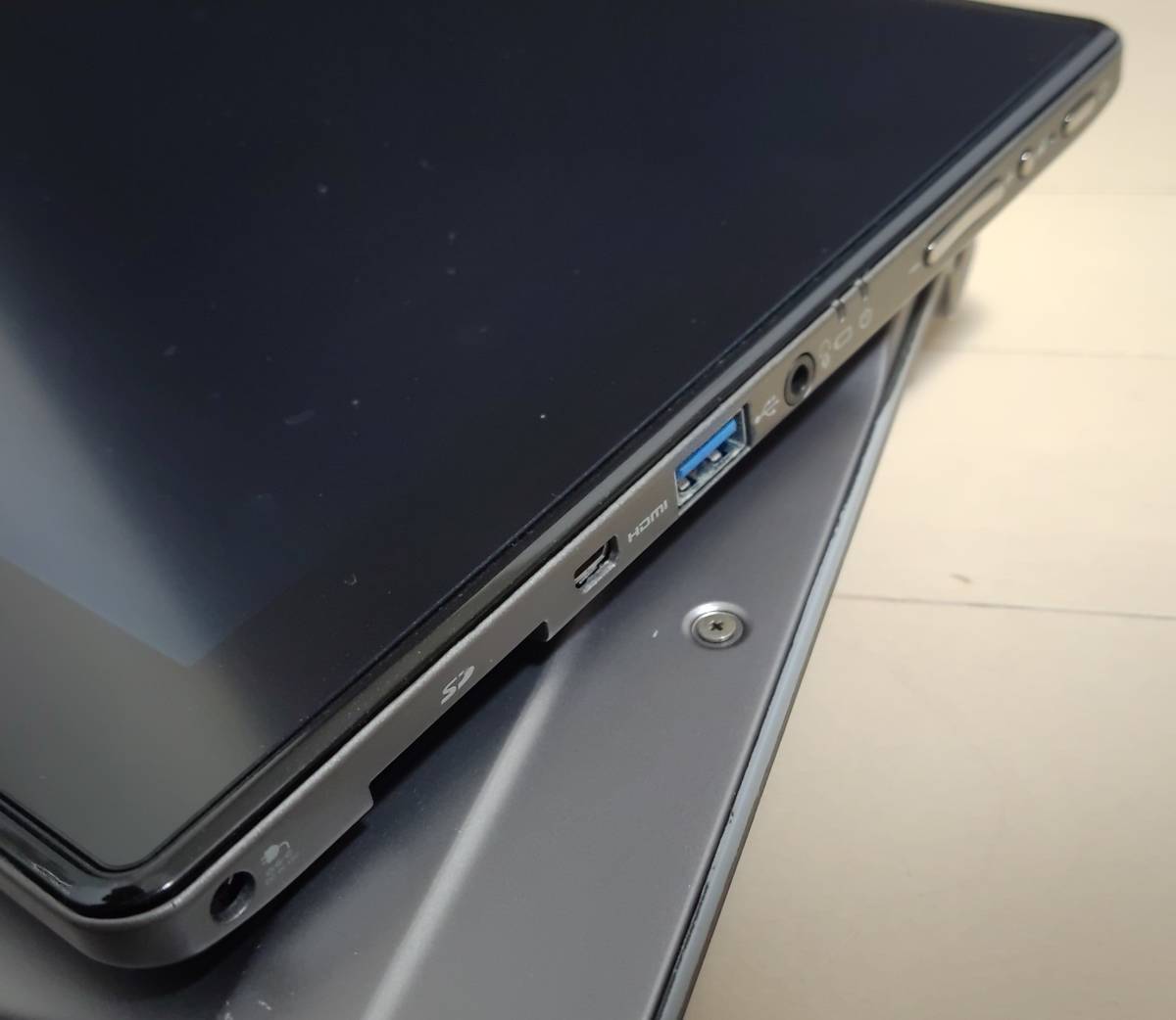 バッテリー良好 良品 東芝 dynabook V714/K WindowsタブレットPC SSD128GB キーボード ポータブルDVDドライブ 回復ドライブ(USB) セット_8