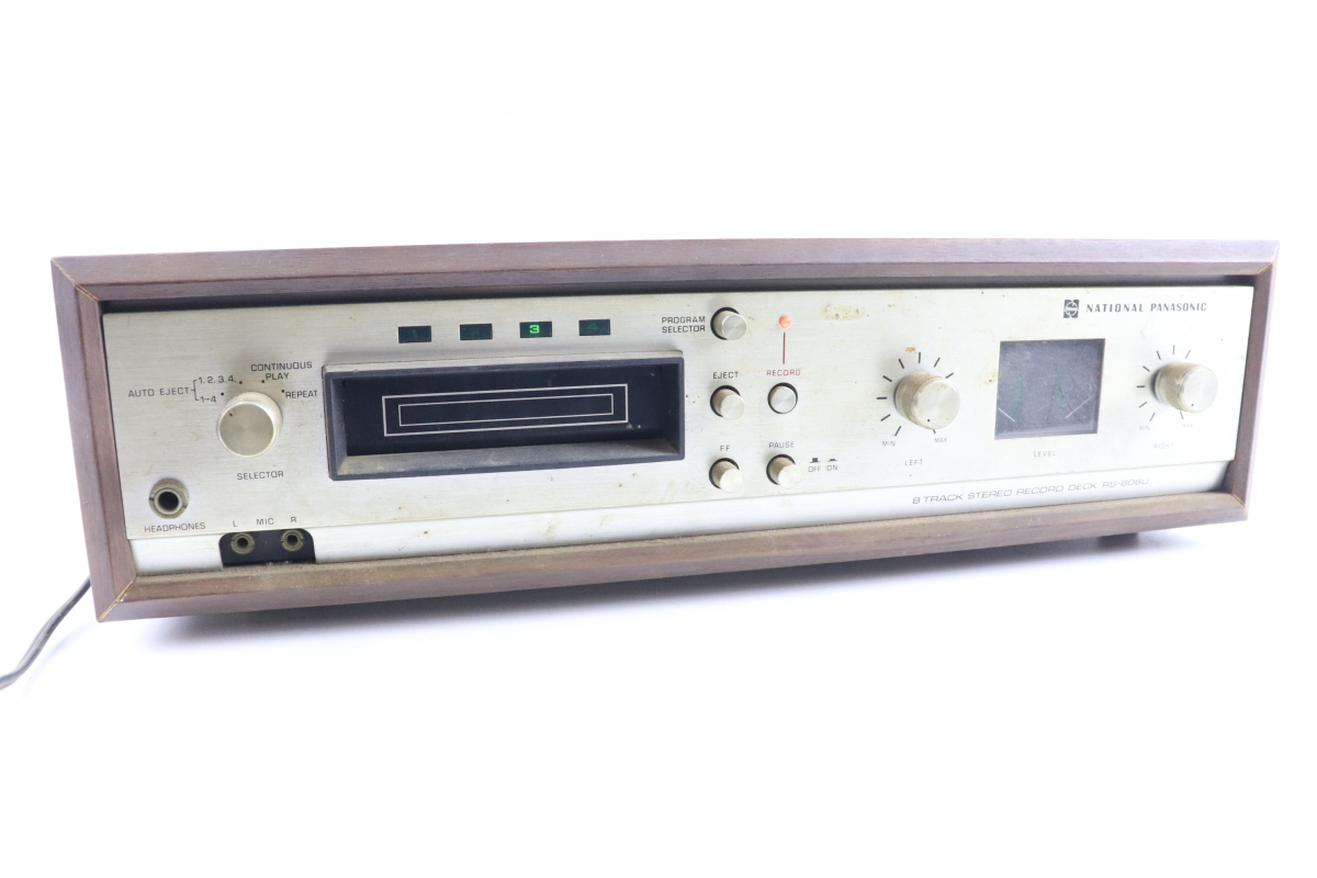 National Panasonic 8トラックデッキ RS-806U 通電OK】NATIONAL PANASONIC RS-806U ナショナル パナソニック 8