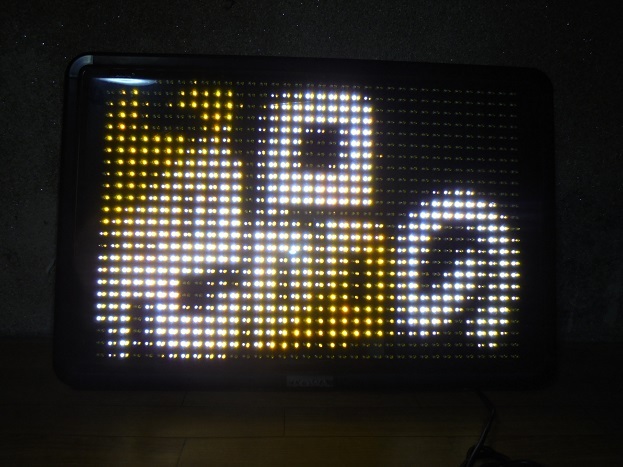 TOWA LED電光看板 - Yahoo!オークション 白と黄の上品な文字 MS ⁄ LED