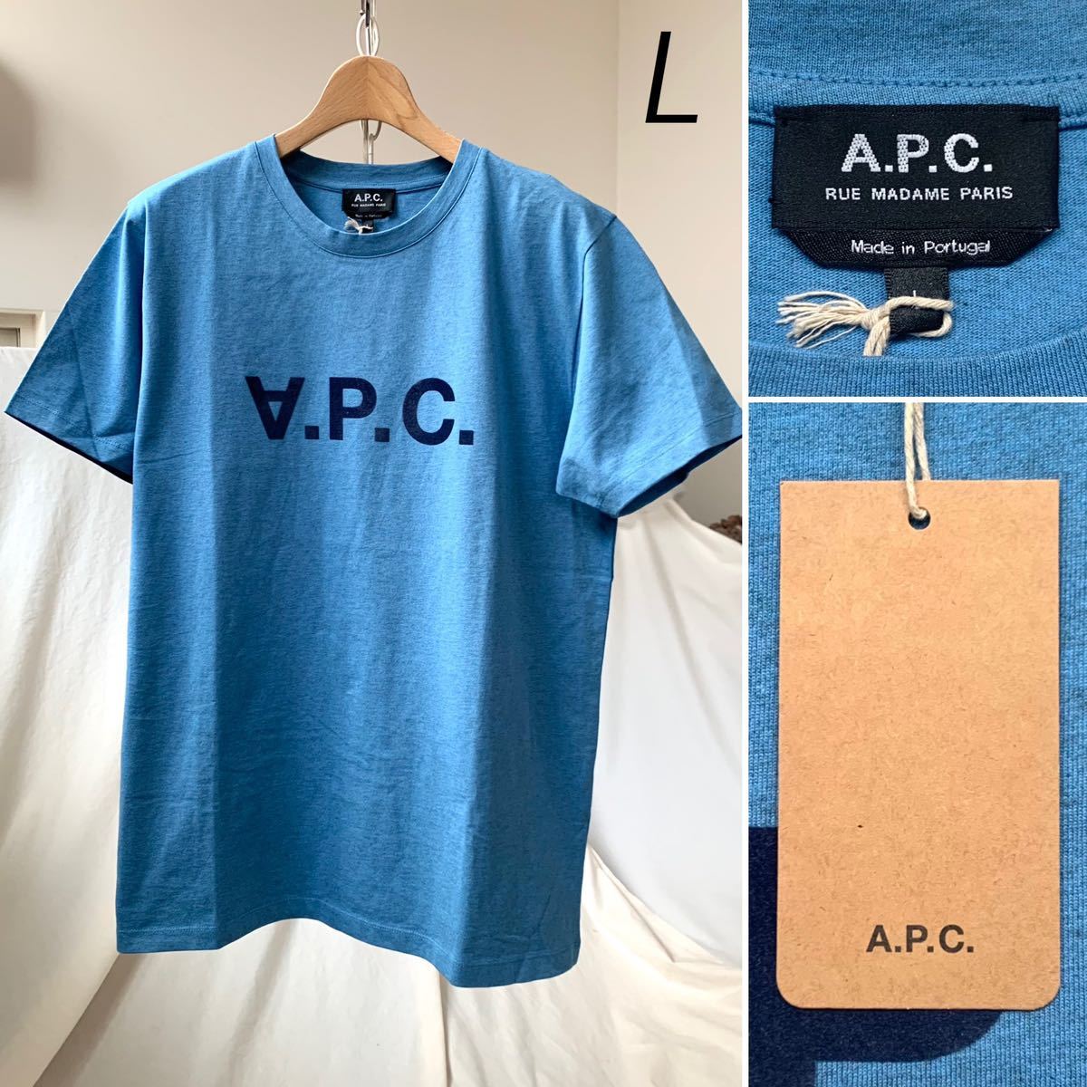 L 新品 A.P.C. アーペーセー V.P.C. ロゴ Tシャツ メンズ APC 