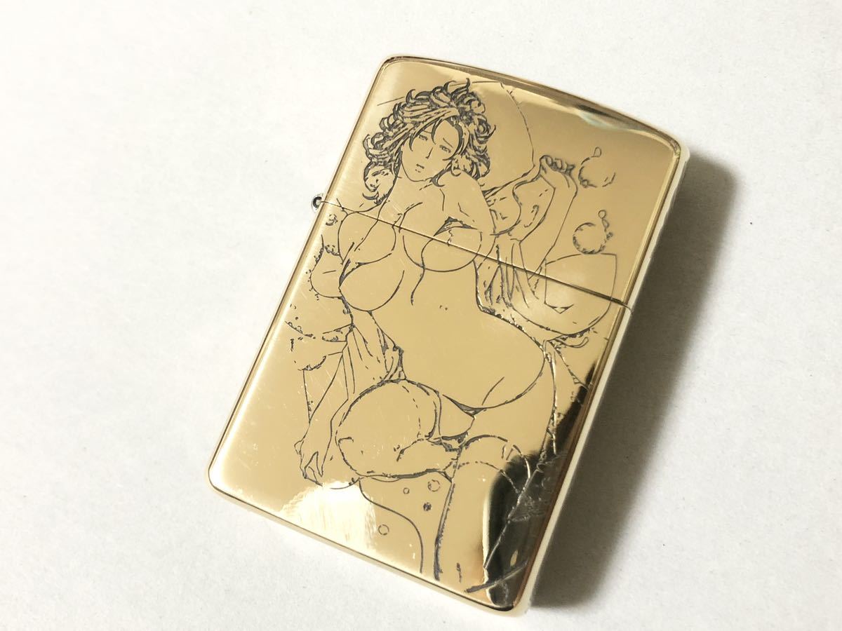 オイルライター　ZORRO　ZORROライター 新品未使用 真鍮 真鍮素材 美女　セクシーボディ　多面彫刻　全面刻印 箱なし ZIPPO 型 送料180円、