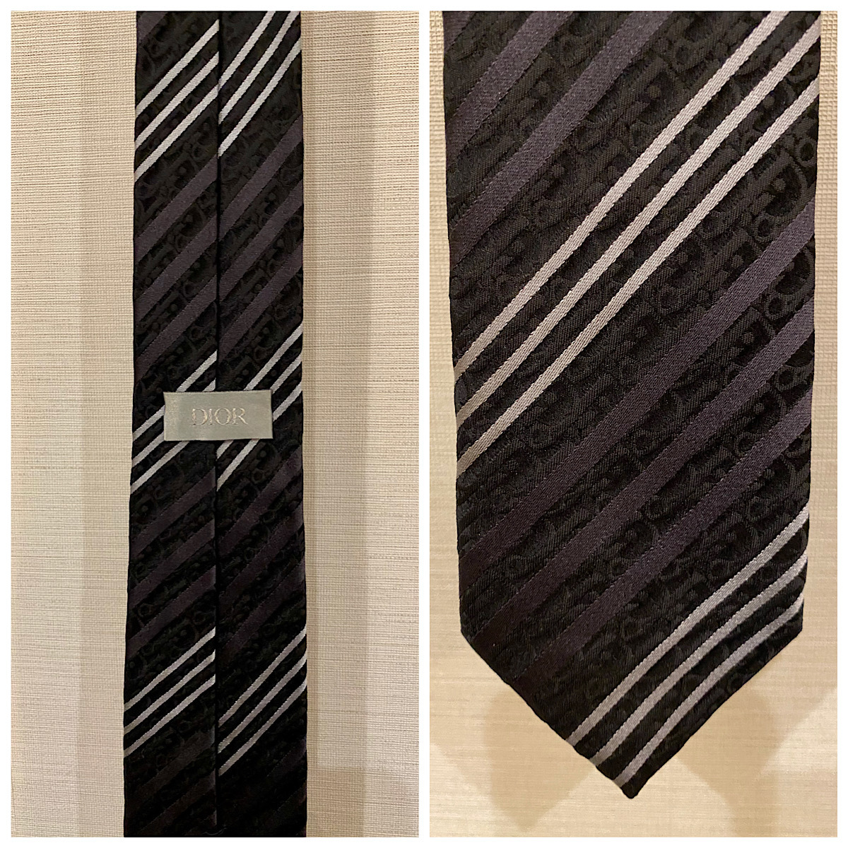 Dior HOMME シルク レジメンタル ネクタイ 正規品 22SS DIOR オブリーク シルク ネクタイ レジメンタル