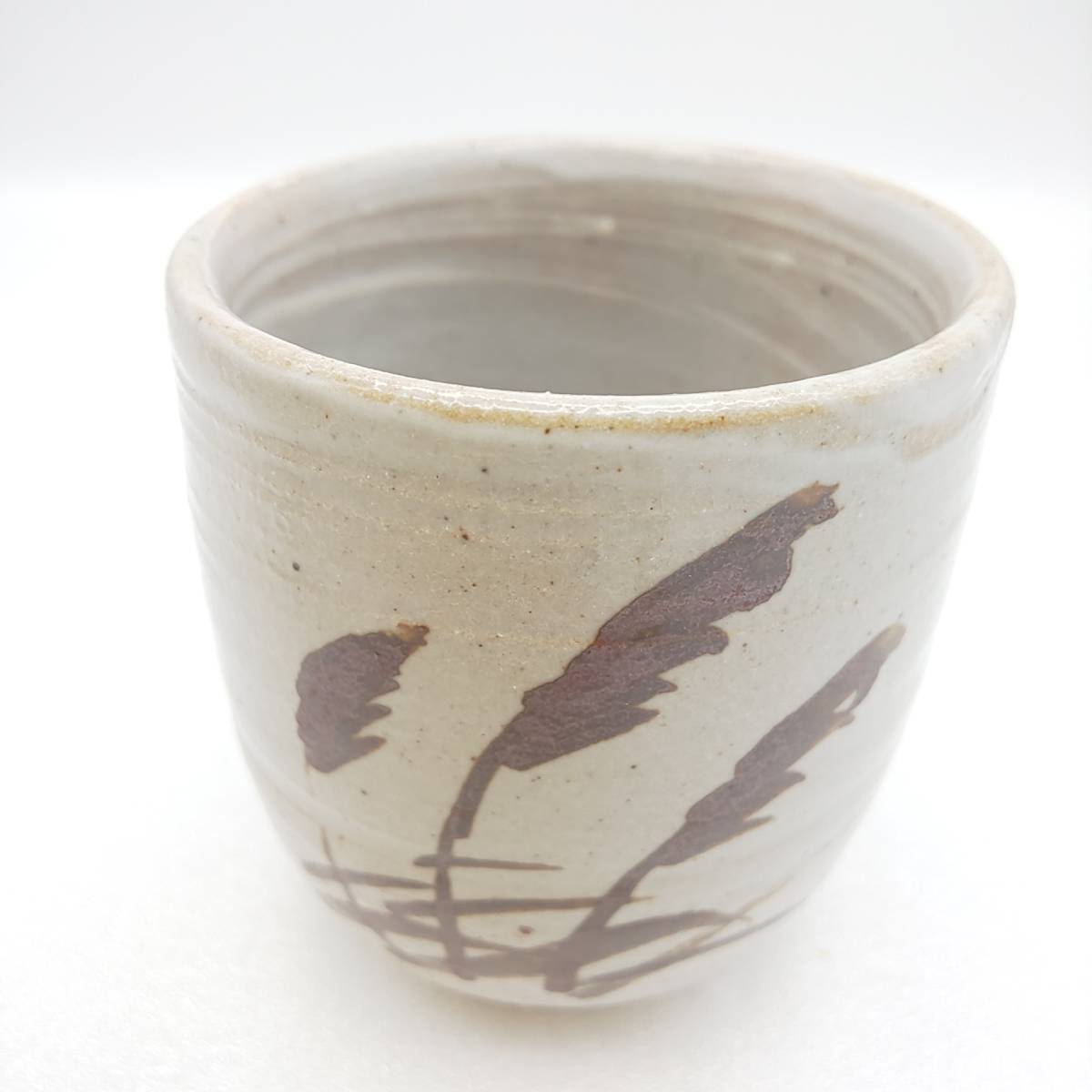 益子焼 壺 花瓶 【三村北土】 糠白釉掻落文 工芸品 花器| 益子焼 壺 花瓶 【三村北土】 糠白釉掻落文 工芸品 花器|