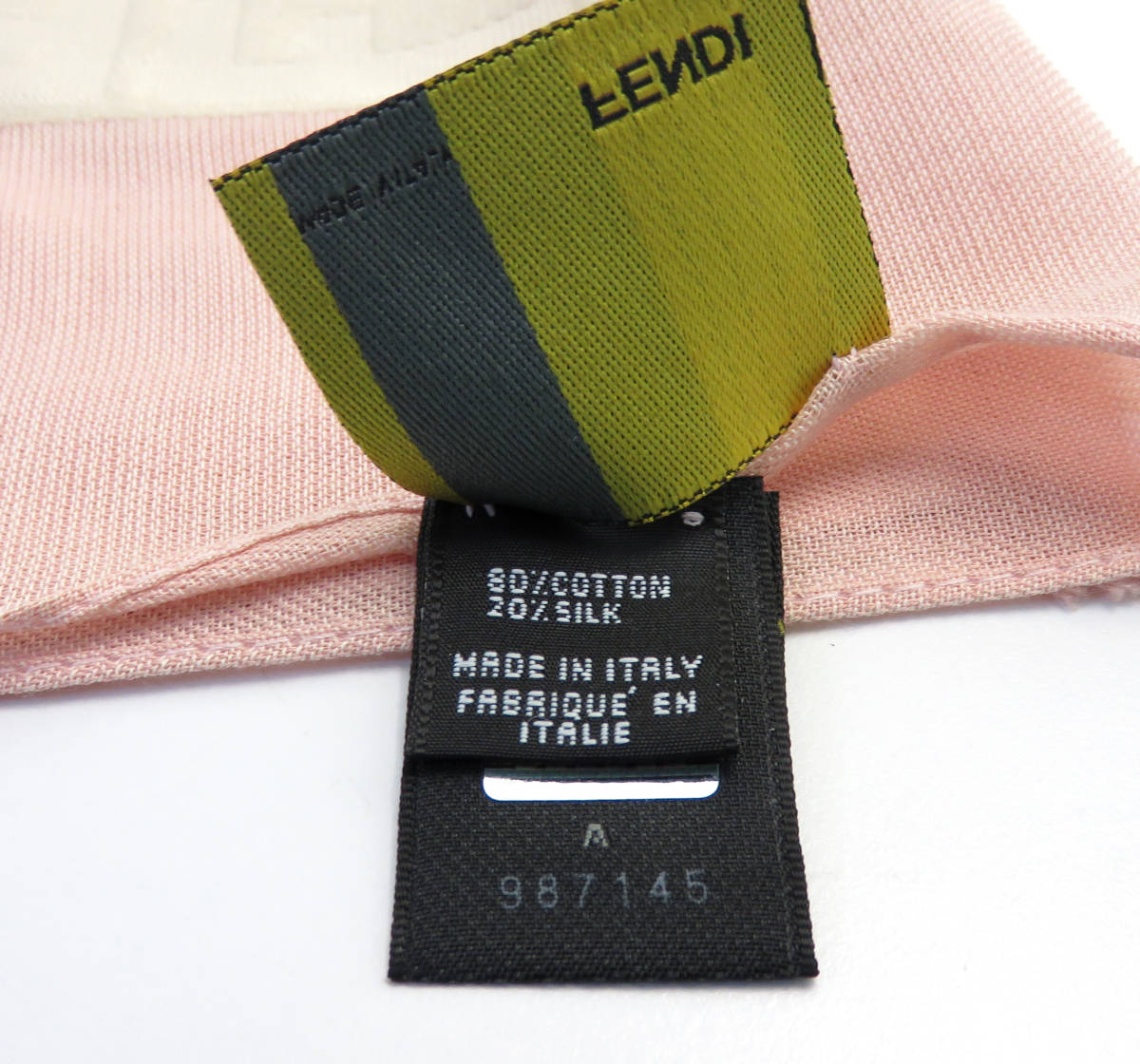 ピンク フェンディ FENDI ズッカ柄 マフラー (フェンディ) ストール