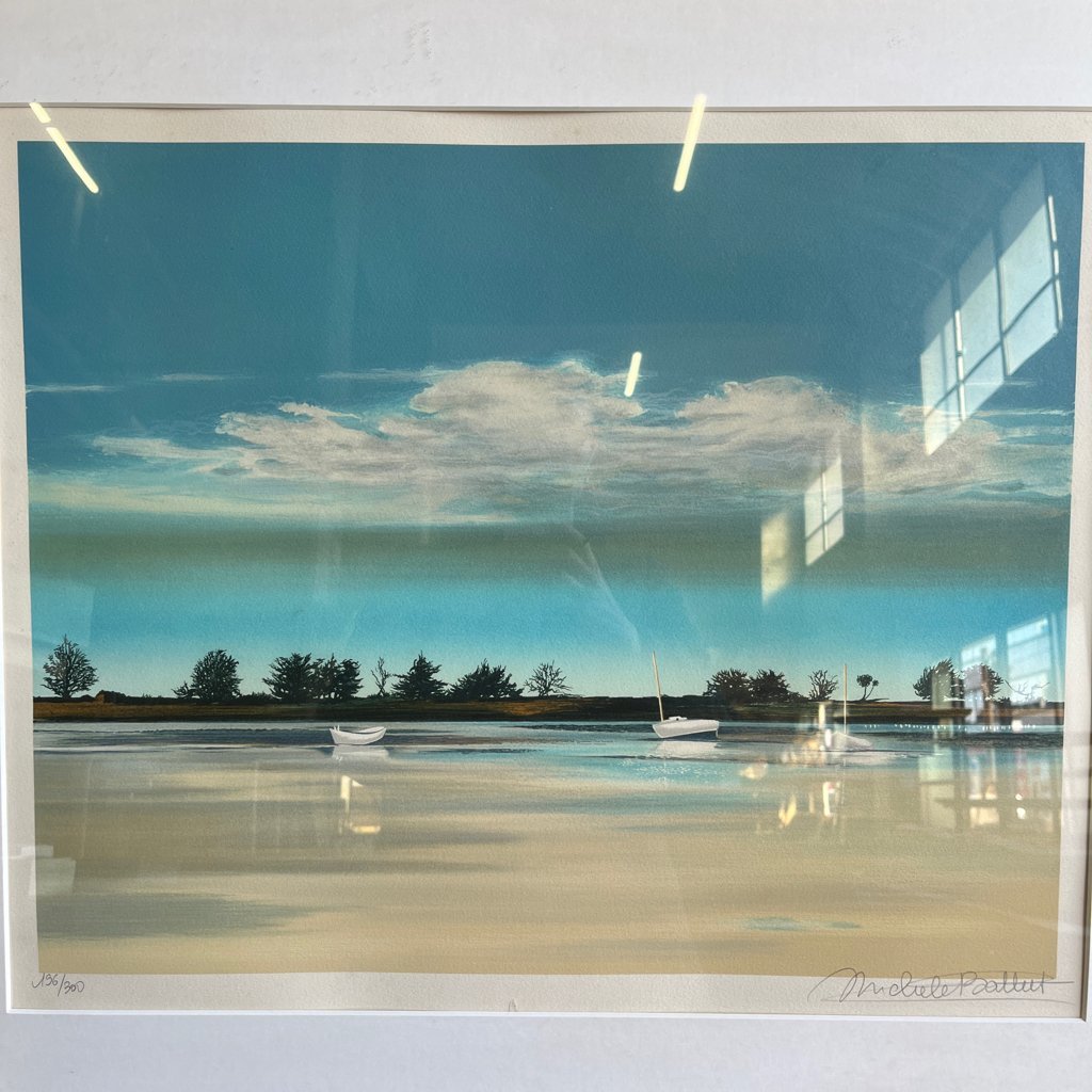 ミッシェル・バテュ 『空と水の空間』シルクスクリーン 限定100部