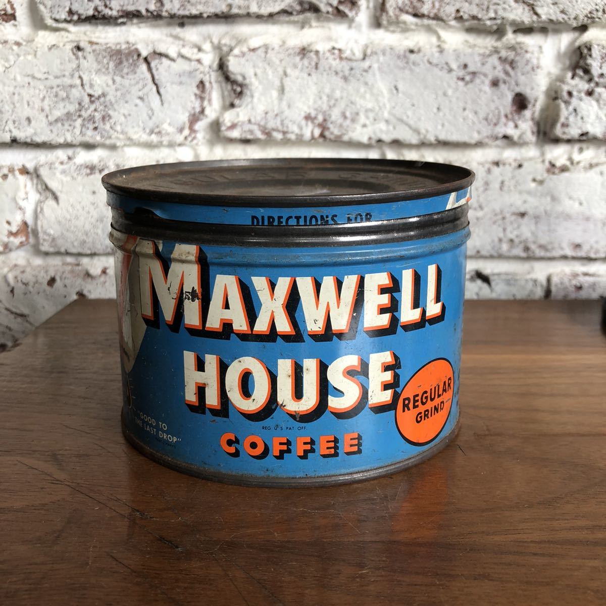 COFFEE MAXWELL HOUSE Vintage Tin Coffee Maxwell House 店舗什器 