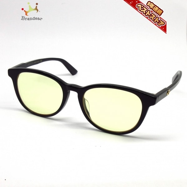 グッチ GUCCI GG0866OA プラスチック 黒×ライトイエロー サングラス