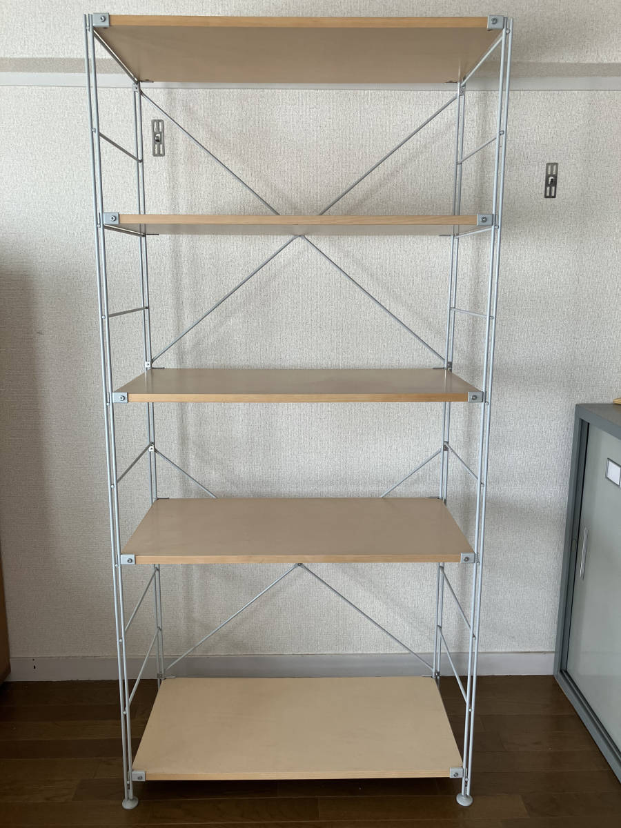 無印良品 ユニットシェルフ スチール グレー 木製棚 MUJI(無印良品