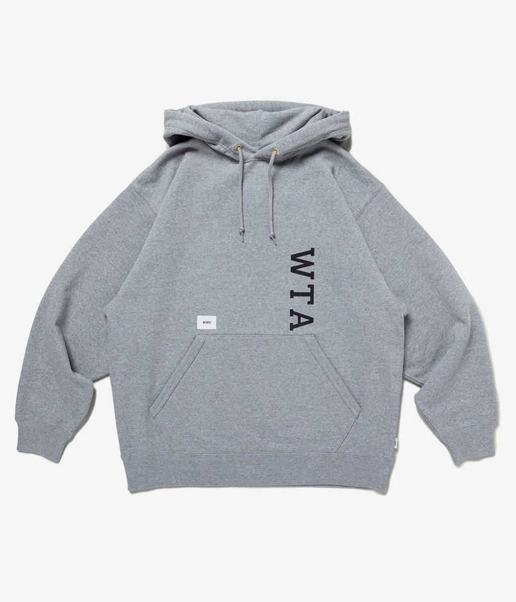 WTAPS 23 SS DESIGN 01 / HOODY / COTTON. COLLEGE ASH GRAY L 新品未 