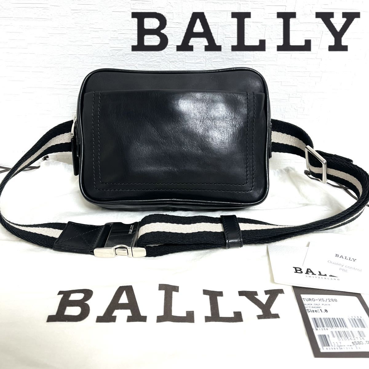 BALLY バリー カーフレザー 本革 牛革 ボディバッグ TURO-XS ウエスト 