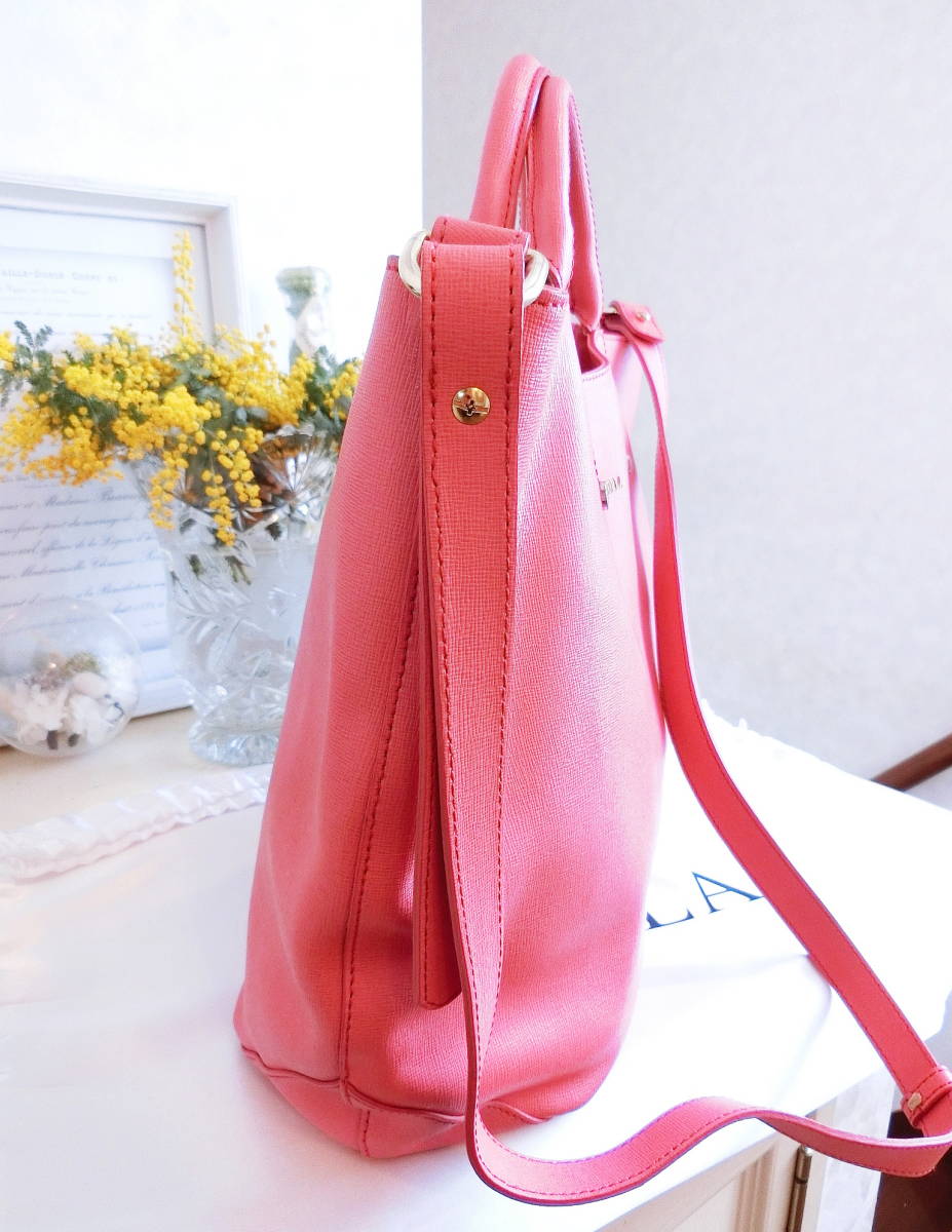 FURLA ピンク系 ショルダー付 トートバッグ | SIERRACULTURA.COM