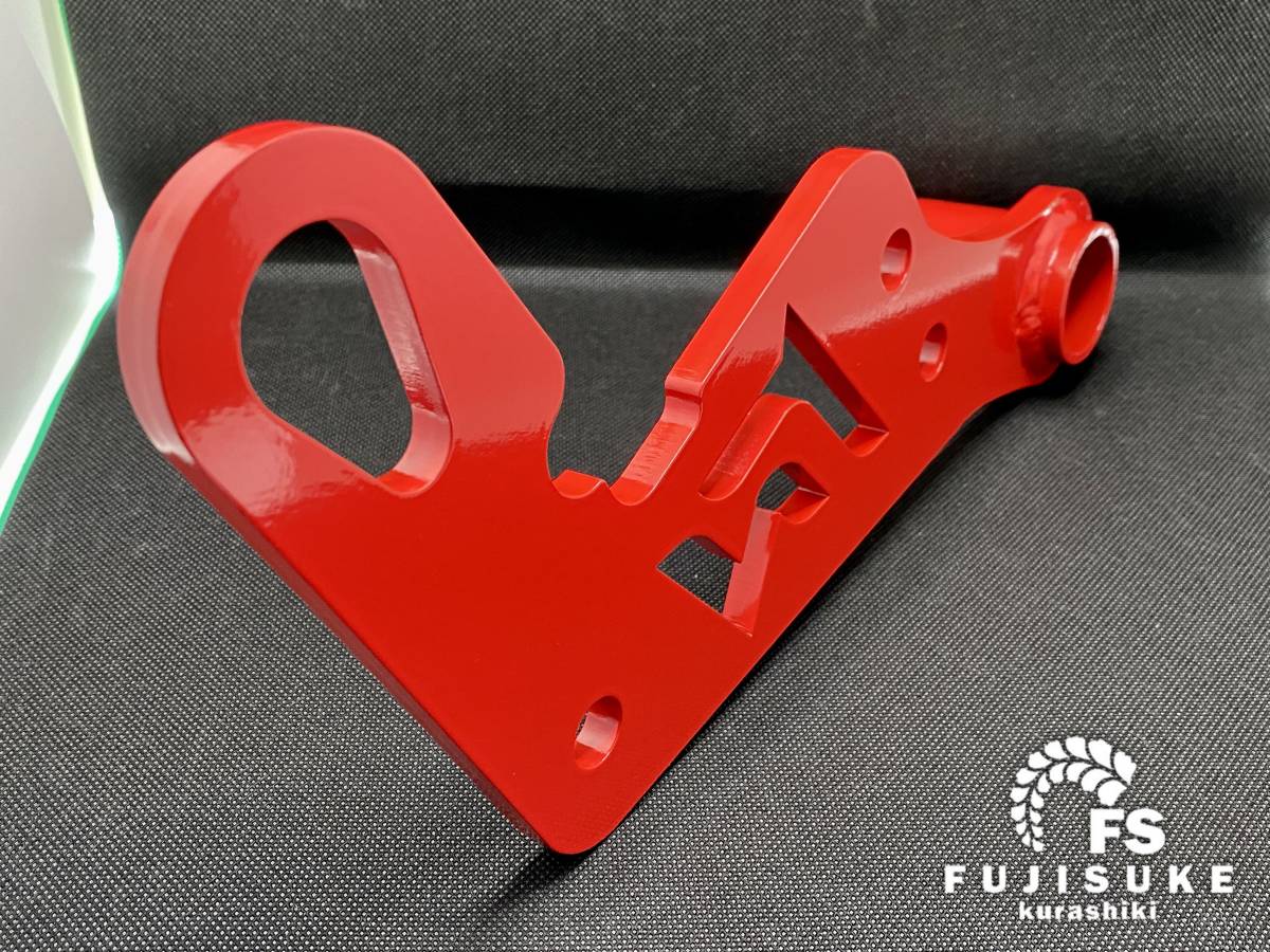 ◎ジムニー　JB64、74用◎　純正バンパー対応　フロント牽引フック（スチール製9mm厚）助手席側　赤色塗装品　新品