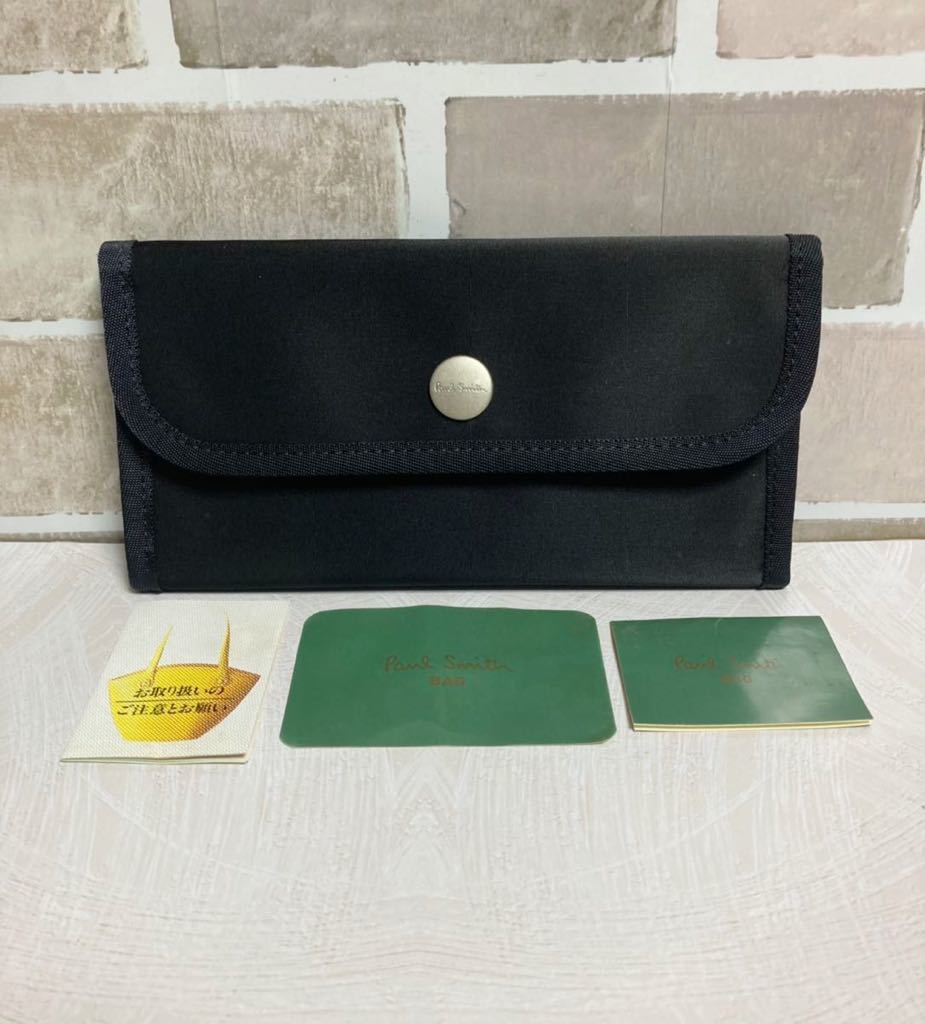未使用　ポールスミス　黒色　ナイロン　長財布　ウォレット　メンズ　レディース