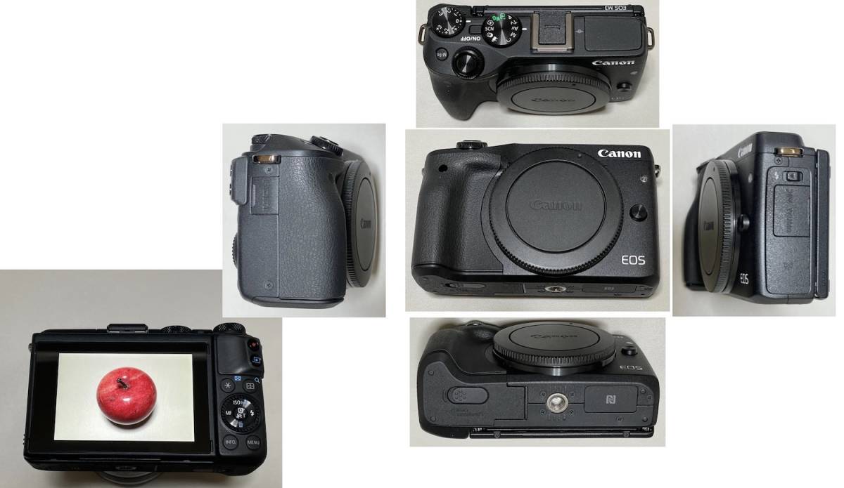 EOS M3 IS STM EF-M18-55 ブラック レンズ EVFキット γA5192-2S2