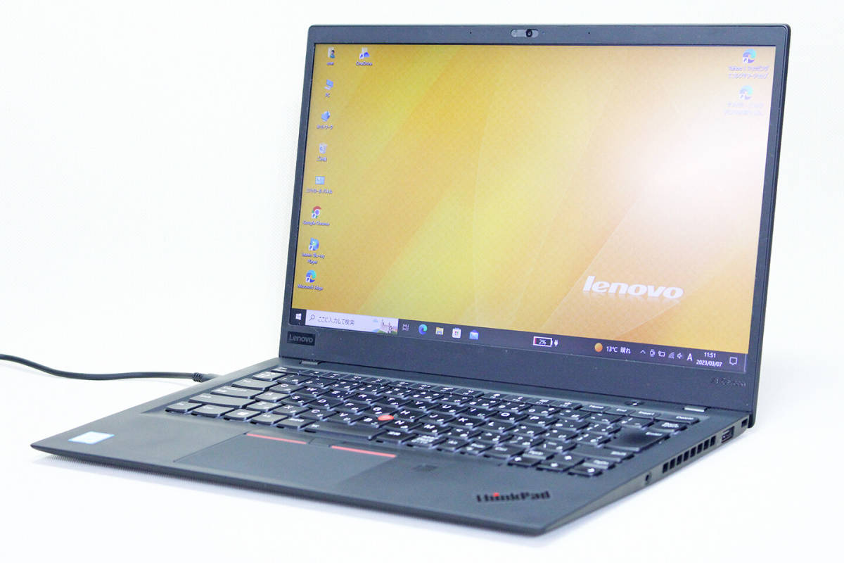 【即配】新品SSD換装済！薄型軽量1.13㎏！14型FHD液晶快速PC！ThinkPad X1 Carbon i5-8250U 8GB SSD512GB Win10