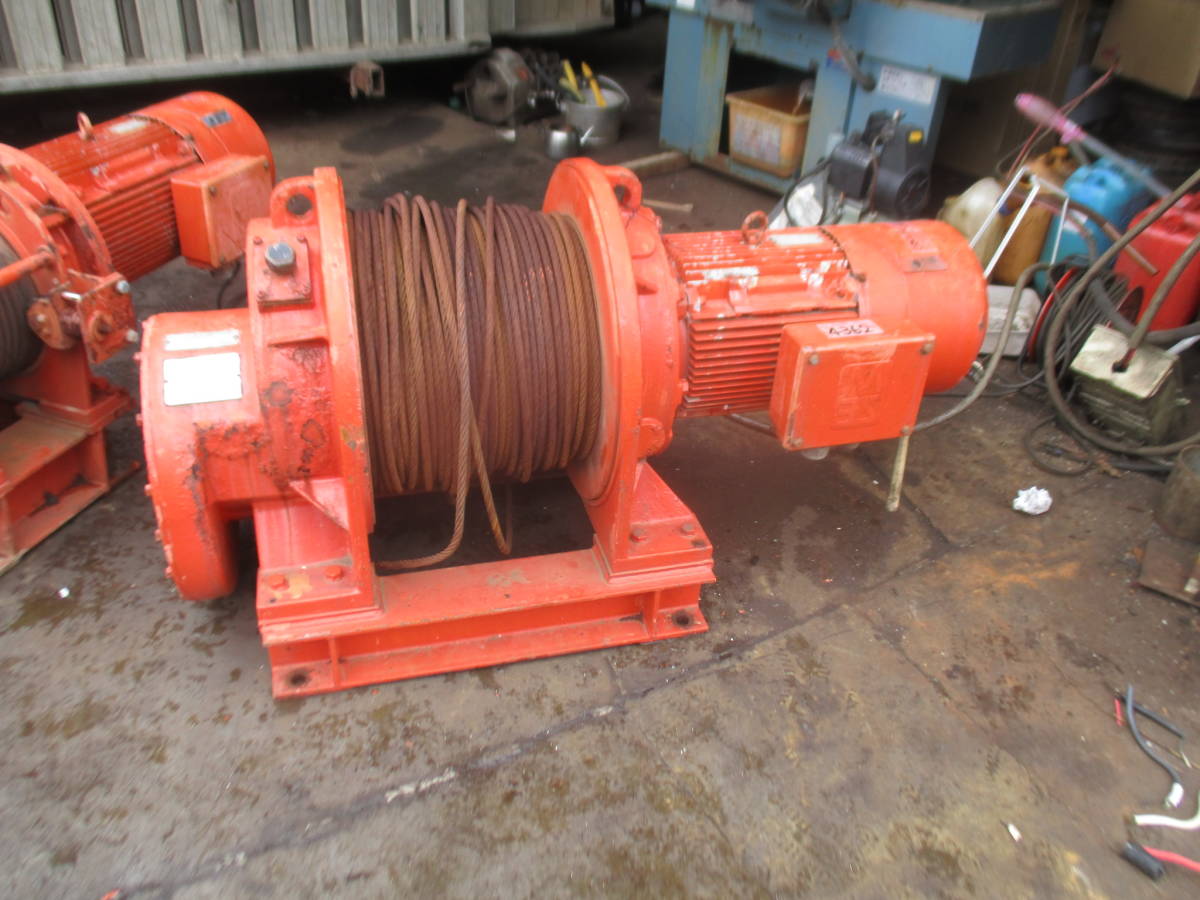 油谷 №4362 コシハラ ウインチ 三相200V 400V KNSW-15 15KW ワイヤー径12.5mm 200M 2005年製 ウインチ等級M5 大型 巻上機 ジブクレーン(電動工具)｜売買されたオークション情報、yahooの商品情報をアーカ その他