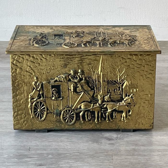 古民具　古道具 アンティーク 家具 収納ボックス イギリス 英国 1940年頃 ブラス（真鍮