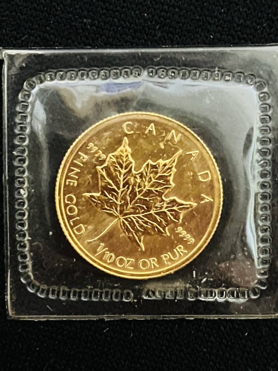 品 メイプルリーフ金貨 1/10オンス 1995年製 5ドル 密封フィルムにて  