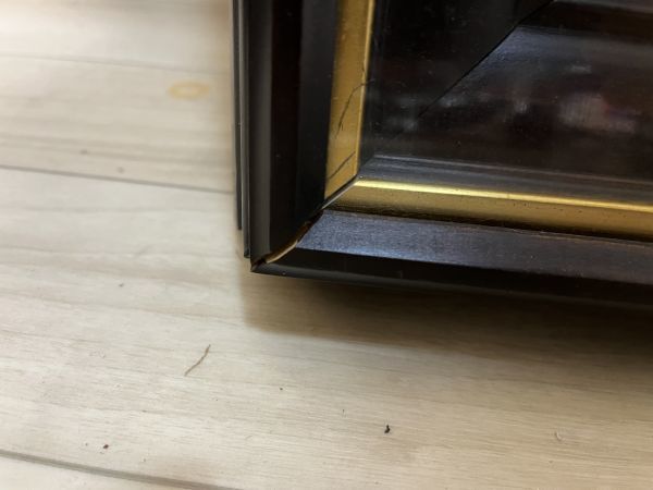 雲杢彫独創工芸主宰 土居覚洞 雲杢彫 鯉図 游鯉 木画 木彫り 額装 1円