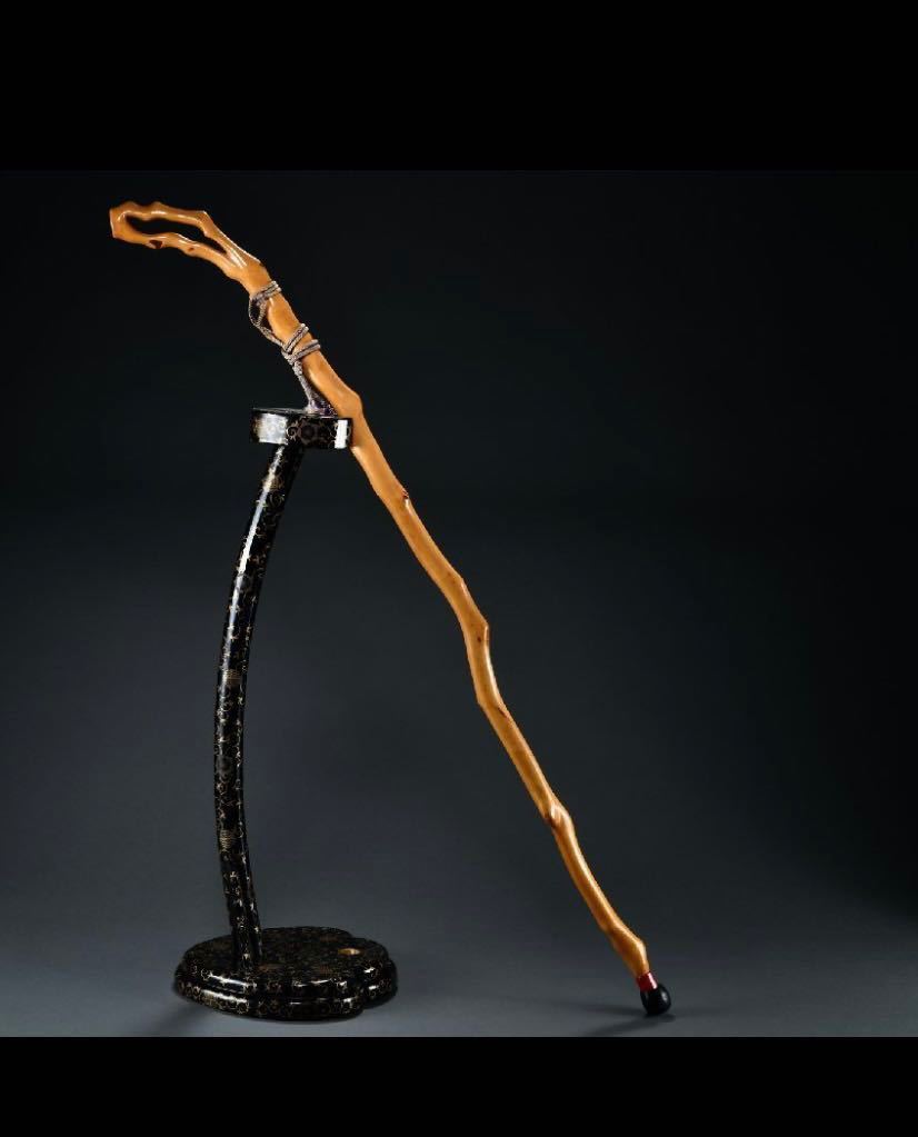 時代物 極細工 古美味 拐杖#design 黄杨木| 骨董・古美術