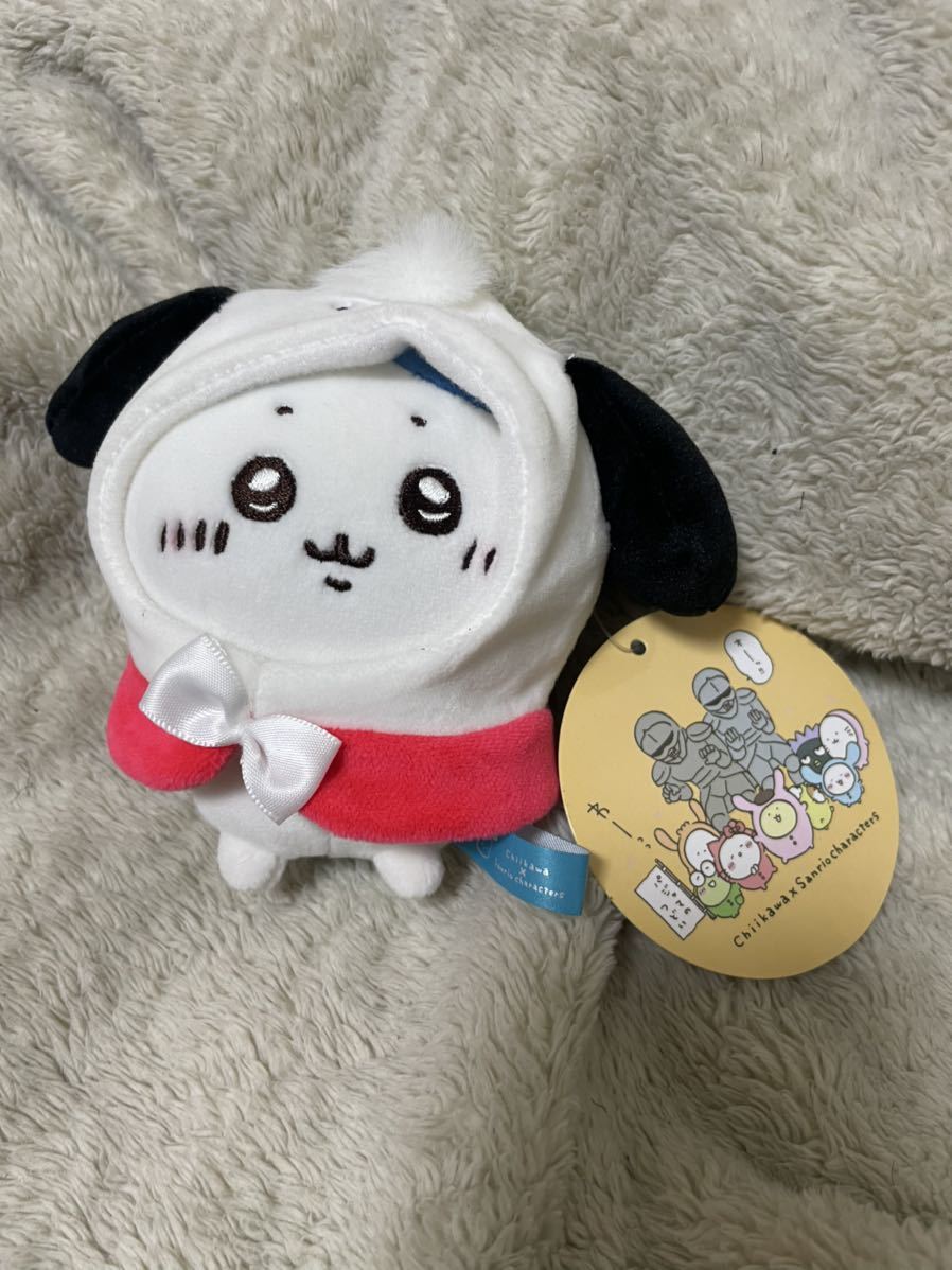 ちいかわ×サンリオキャラクターズ ぷちミニフードマスコット ハチワレ・ポチャッコ　【中古】