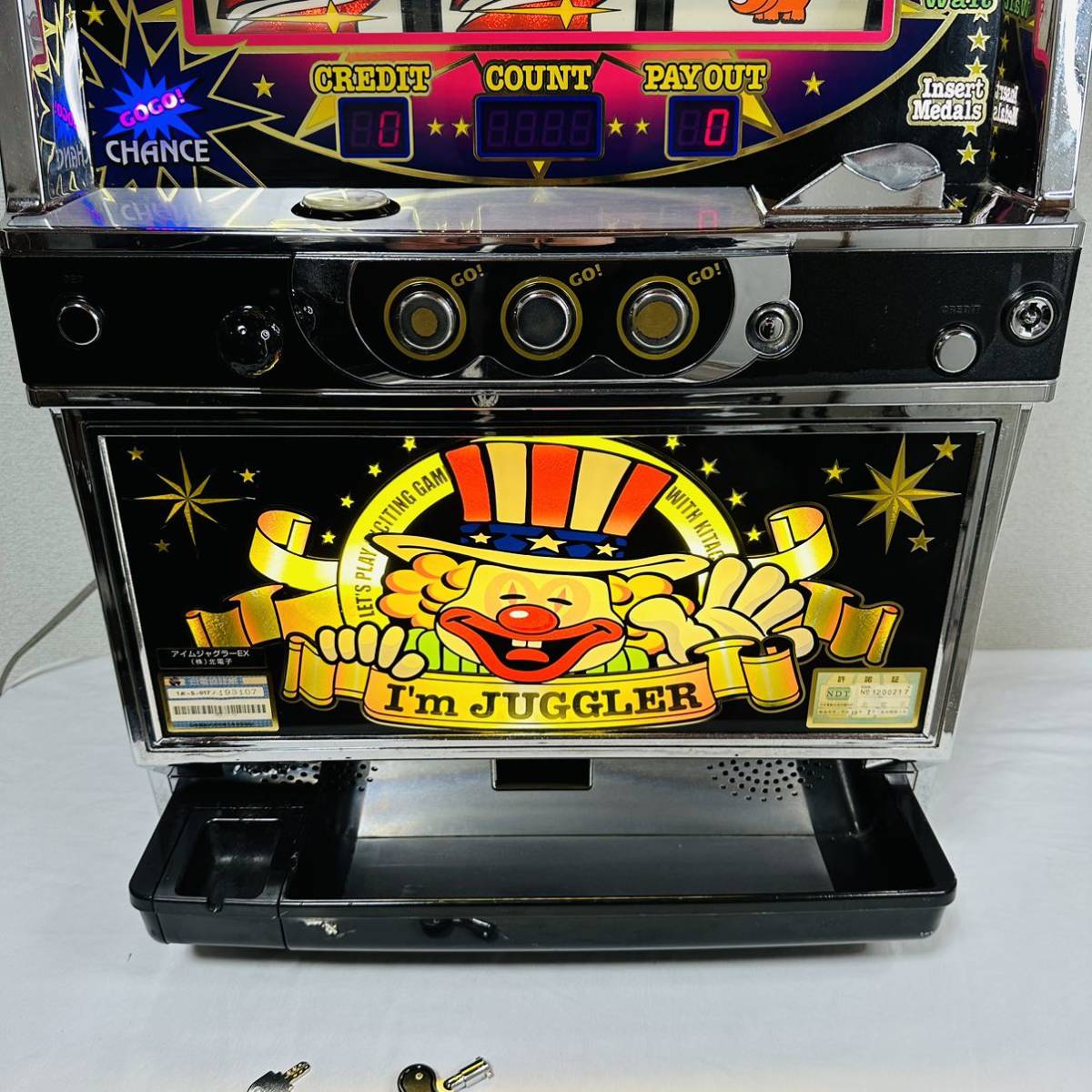 アイムジャグラー ex 実機 黒パネル 北電子 パチスロ 設定キー 5号機