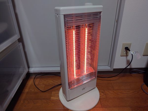 アラジン 電気ストーブ 遠赤グラファイトヒーター 1000W ホワイト